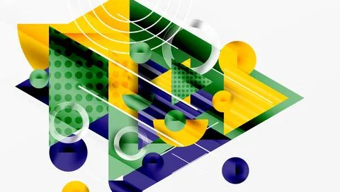 Sleek abstract background - layered triangles with vibrant gradient tones. Stock Illustration