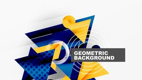 Sleek abstract background - layered triangles with vibrant gradient tones. Illustrazione stock