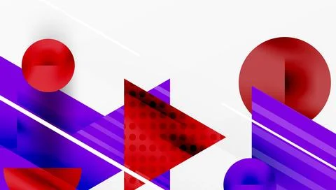 Sleek abstract background - layered triangles with vibrant gradient tones. Illustrazione stock