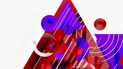 Sleek abstract background - layered triangles with vibrant gradient tones. Illustrazione stock