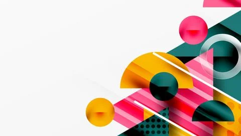 Sleek abstract background - layered triangles with vibrant gradient tones. Illustrazione stock