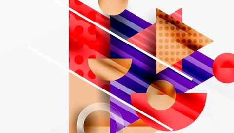 Sleek abstract background - layered triangles with vibrant gradient tones. Stock Illustration