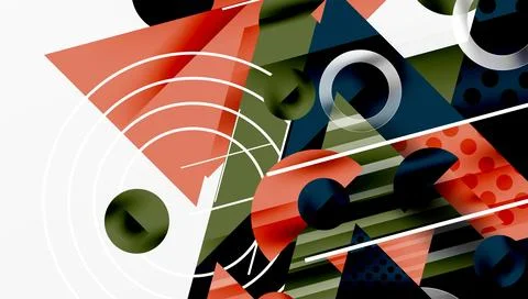 Sleek abstract background - layered triangles with vibrant gradient tones. イラスト素材