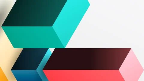 Sleek abstract design featuring isometric 3D blocks in a clean, modern 스톡 일러스트