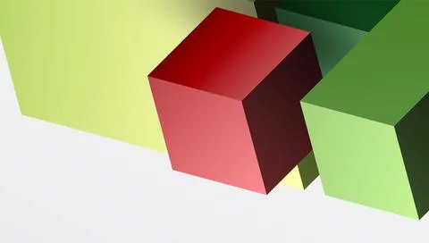 Sleek abstract design featuring isometric 3D blocks in a clean, modern Illustrazione stock