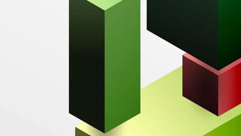 Sleek abstract design featuring isometric 3D blocks in a clean, modern 스톡 일러스트