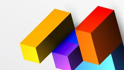 Sleek abstract design featuring isometric 3D blocks in a clean, modern 스톡 일러스트