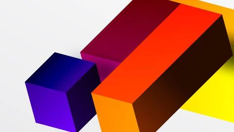 Sleek abstract design featuring isometric 3D blocks in a clean, modern 스톡 일러스트