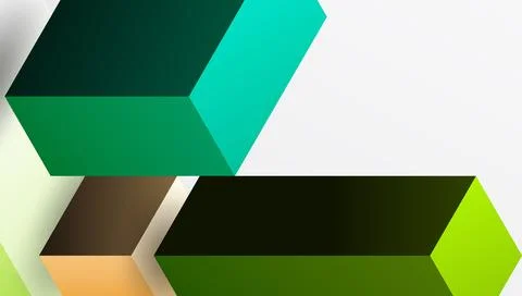 Sleek abstract design featuring isometric 3D blocks in a clean, modern comp.. 库存插图
