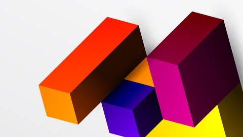 Sleek abstract design featuring isometric 3D blocks in a clean, modern 스톡 일러스트