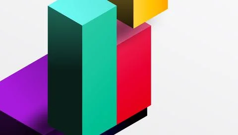 Sleek abstract design featuring isometric 3D blocks in a clean, modern 스톡 일러스트