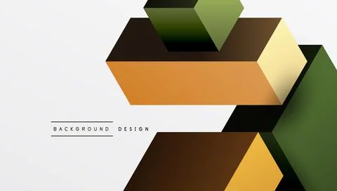 Sleek abstract design featuring isometric 3D blocks in a clean, modern Stockillustratie