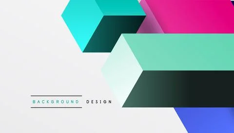 Sleek abstract design featuring isometric 3D blocks in a clean, modern 스톡 일러스트