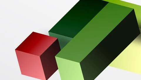 Sleek abstract design featuring isometric 3D blocks in a clean, modern Stock Illustration