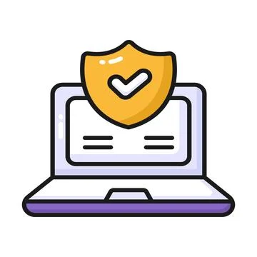 A sleek and modern computer icon, ideal for websites, presentations, and Stock Illustration