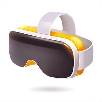 A sleek and modern pair of virtual reality goggles elegantly positioned on a  스톡 일러스트