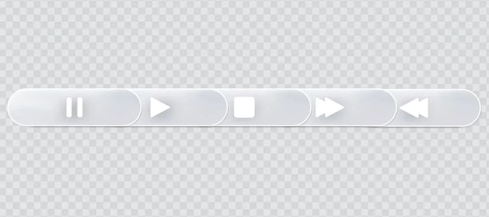 Sleek and modern user interface element with rounded rectangular buttons and  Illustrazione stock