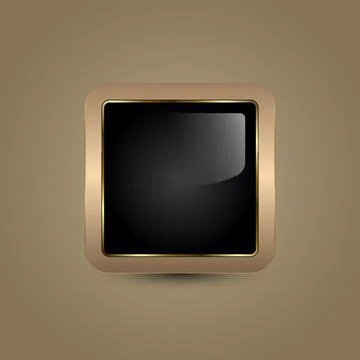 A sleek and refined button designed with a bold square shape softened by su.. Stock Illustration