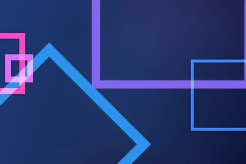 A sleek arrangement of intersecting neon rectangles and angular lines creat.. 스톡 일러스트