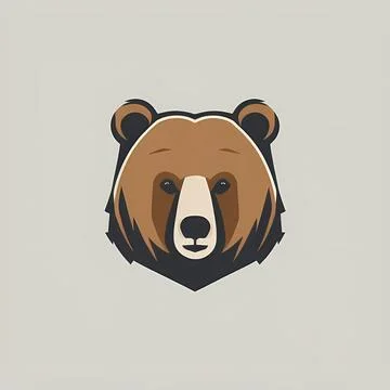 Sleek Bear Logo Design Stock Illustration