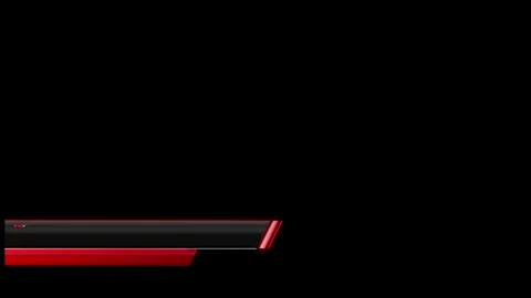 Sleek black and red lower third with subtle red accents and clean lines 動画素材 335826733