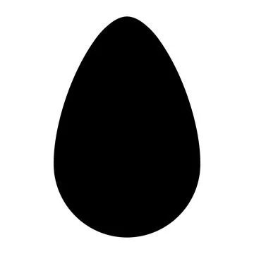 Sleek Black Egg Shape egg layout for Easter decoration Stock Illustration