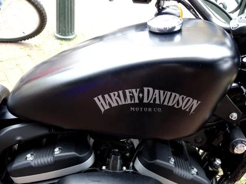Sleek Black Motorcycle Stock Photos