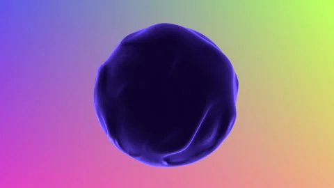 Sleek black sphere hovers amidst vibrant colors striking 3d render Stock Footage 300773166