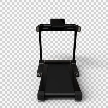 A sleek, black treadmill with a built-in console, Stock Photos