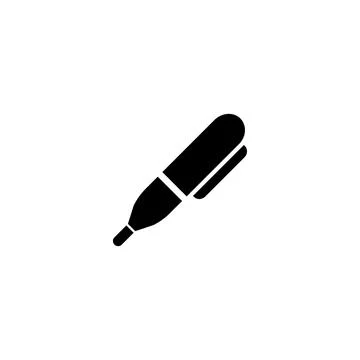 Sleek black vector pen icon, ideal for professional and educational use Stock Illustration