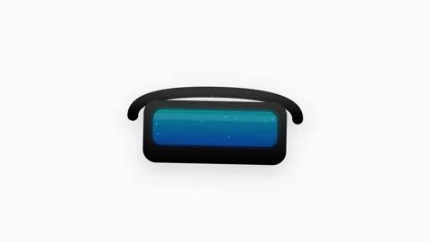 A sleek black virtual reality goggles icon featuring a glowing neon blue vi.. Видео 346202398