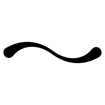 Sleek Black Wave Line, Dynamic Curve in Minimalist Design Stock Illustration