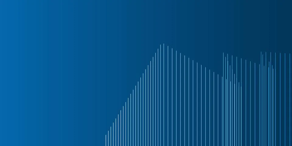 A sleek blue abstract background with converging lines and smooth gradients.. Stock Illustration