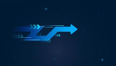 A sleek blue arrow races forward, symbolizing unstoppable momentum and prog.. Stock Illustration