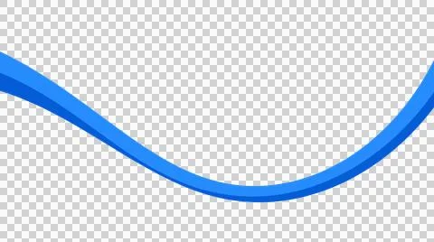 Sleek blue wave stroke vector graphic design asset Stock Illustration