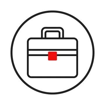 Sleek briefcase icon design symbolizing professional aspirations career adv.. Stock Illustration