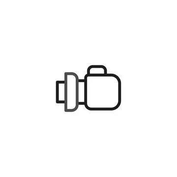 Sleek camera representation of capturing memories in minimalistic design st.. Stock Illustration