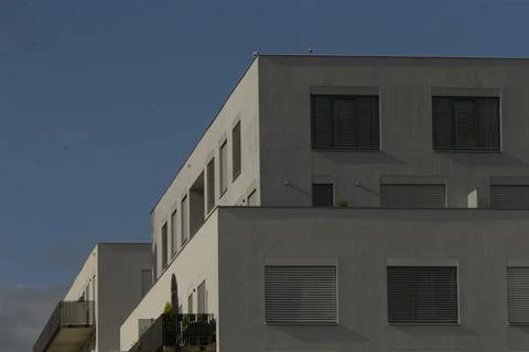 Sleek contemporary design combining sharp lines and urban elements Stock Photos