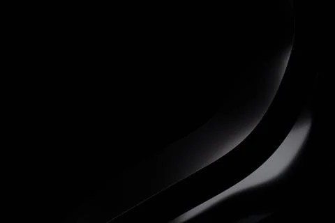 Sleek, dark abstract with subtle, glowing curved lines on the right, creati.. Stock Illustration