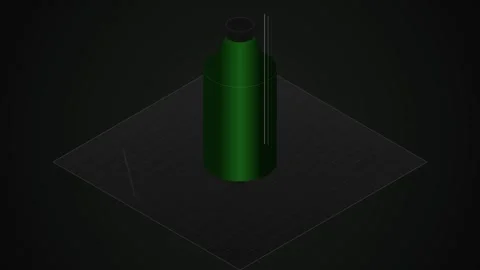 Sleek emerald container mock-up render for cosmetics or liquid product adve.. Stock Footage 344642190