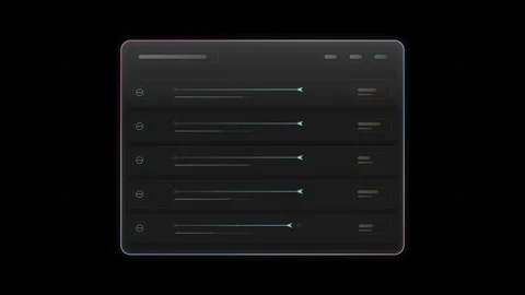 Sleek Glass UI Flight Search Interface with Transparent Panels and Colorful Acce 库存影片 341329439
