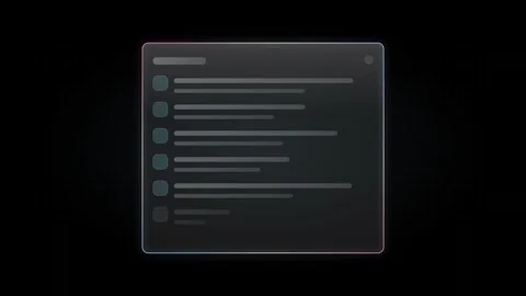 Sleek glass UI pull refresh animation featuring a translucent panel with soft az Stock Footage 341306777
