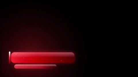 Sleek glossy red rounded Lower third with subtle glowing e.. Stock Footage 346083723