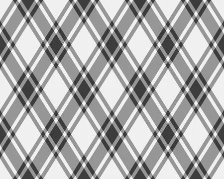 Sleek grayscale plaid pattern.  Modern, minimalist design ideal for backgroun Stock Illustration