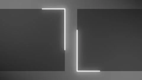 Sleek grey white tech border for industrial design videos, software interface Vídeos de archivo 334084627