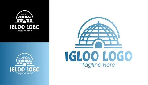 Sleek Igloo Branding Logo Illustration