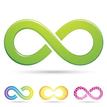 Sleek infinity symbols Stock Illustration