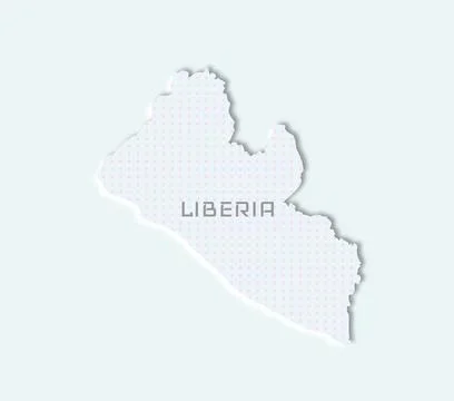 Sleek Liberia map Stock Illustration