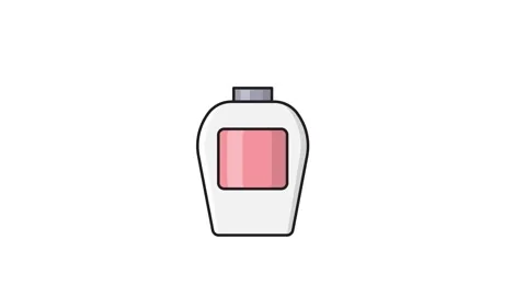 A sleek lotion bottle elegantly displayed against a neutral background, sym.. Stock Footage 335259275