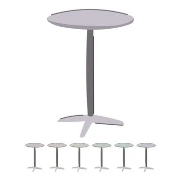 Sleek metal table vector cartoon graphic Stock Illustration
